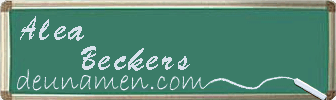 Alea Beckers Visitenkarte